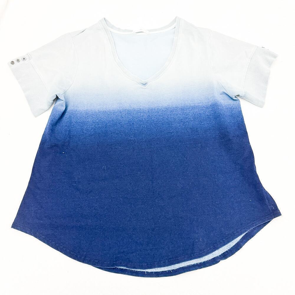 Jane + Delancey Ombre Short Sleeve Sweater Top Blue Size 1X